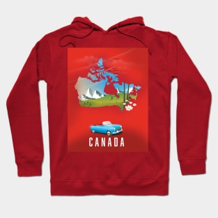 Canada Travel Map Hoodie